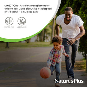 NaturesPlus Animal Parade Gold, flacon ouvert avec cuillère doseuse