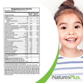 NaturesPlus Animal Parade Gold Multivitamine Liquide Enfants 16 fl oz sur fond de fruits