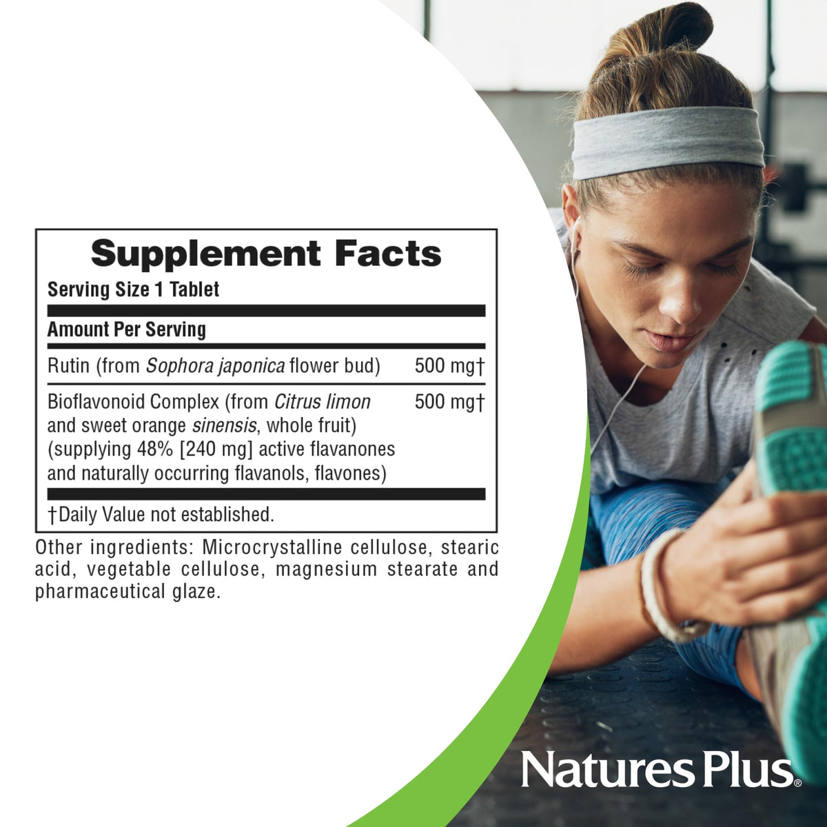 NaturesPlus Biorutin 1000 mg arrière de l'emballage
