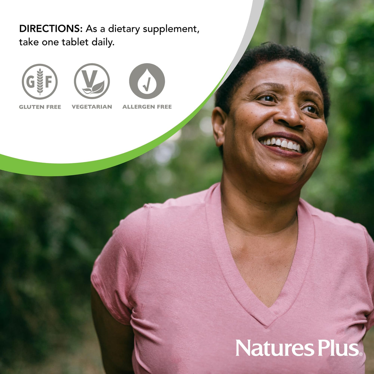 NaturesPlus Black Cohosh 30 comprimés avec un verre d'eau
