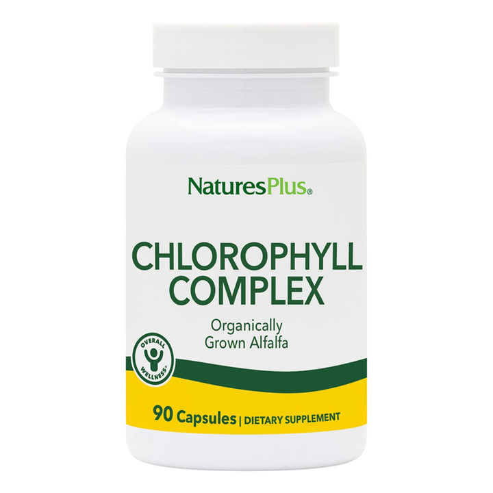 NaturesPlus Chlorophyll Complex 90 capsules front view