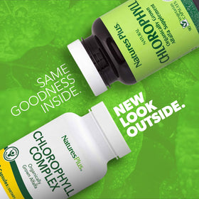 NaturesPlus Chlorophyll Complex bottle side view