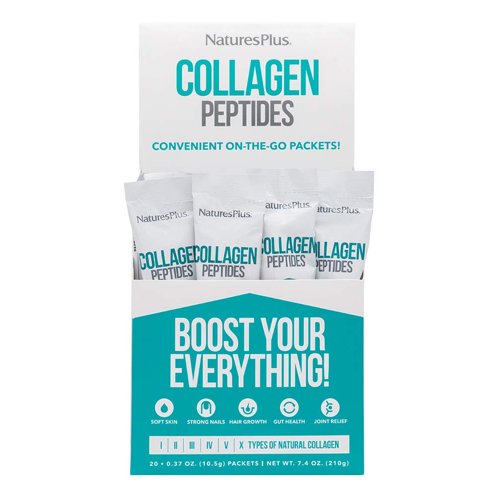 NaturesPlus Collagen Peptides 20 Stick Packets vue de face