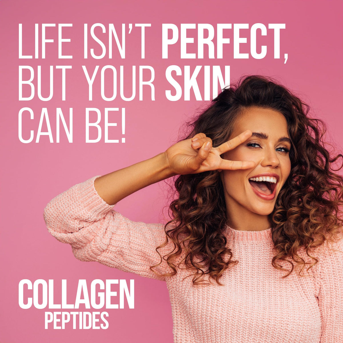 NaturesPlus Collagen Peptides 449g poudre dans un verre d'eau