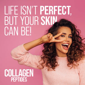 NaturesPlus Collagen Peptides 449g poudre dans un verre d'eau