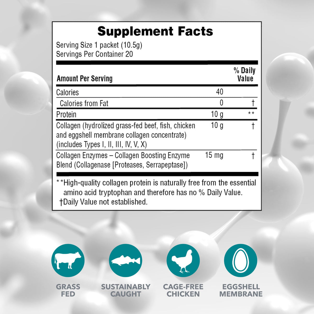 NaturesPlus Collagen Peptides sachets individuels