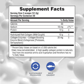 NaturesPlus Collagène Marin Peptides 308g poudre dans un verre