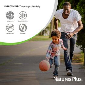 NaturesPlus Complément Alimentaire Betterave Bio 180 Capsules sur une table