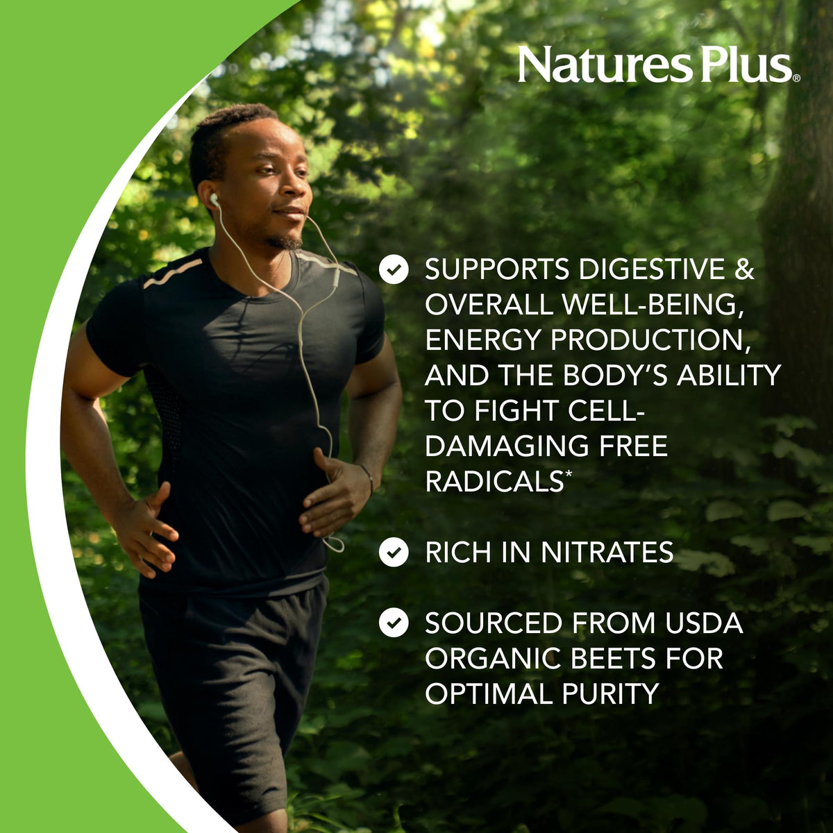 NaturesPlus Complément Alimentaire Betterave Bio 180 Capsules vue de côté