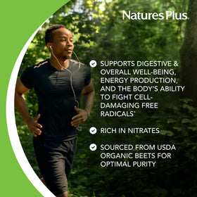 NaturesPlus Complément Alimentaire Betterave Bio 180 Capsules vue de côté