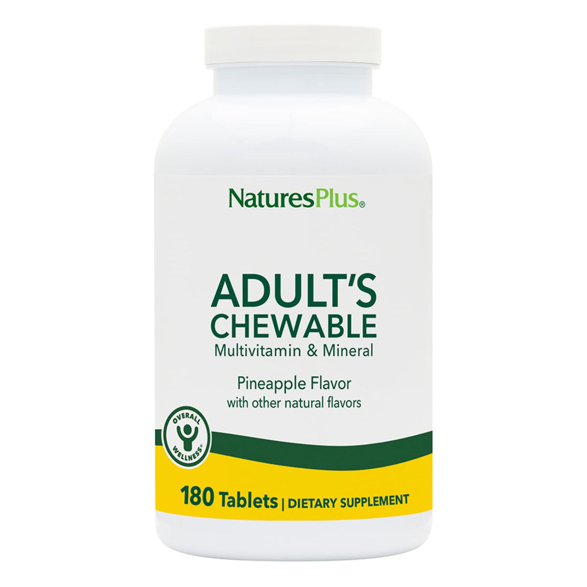 NaturesPlus Complément Alimentaire Multivitaminé Ananas 180 Comprimés vue avant
