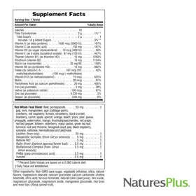 NaturesPlus comprimés multivitaminés goût baies rouges, prise d'un comprimé