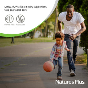 NaturesPlus comprimés multivitaminés goût baies rouges, vue aérienne