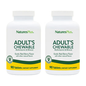 NaturesPlus comprimés multivitaminés goût baies rouges, vue de face