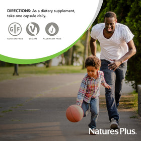 NaturesPlus DHEA-10 capsules sur une table