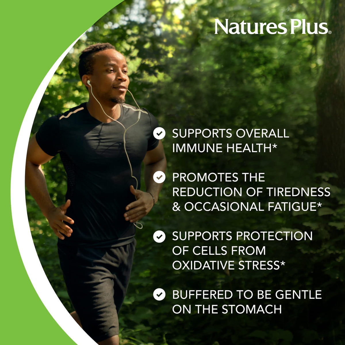 NaturesPlus Esterified Vitamin C 675 mg comprimés avec étiquette visible