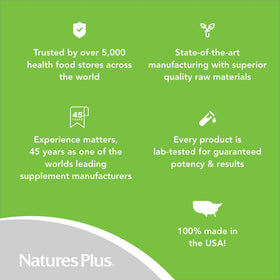 NaturesPlus Esterified Vitamin C 675 mg comprimés avec ingrédients listés