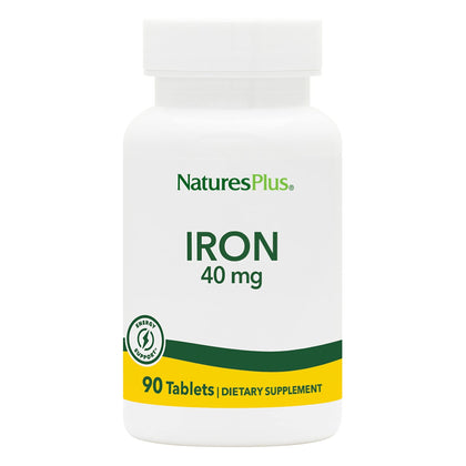 NaturesPlus Fer 40 mg 90 comprimés végétariens, vue de face