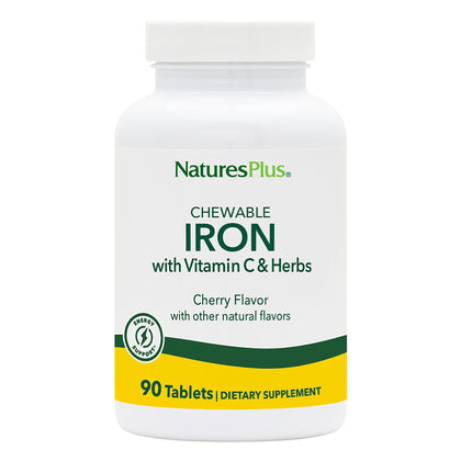 NaturesPlus Fer Mâchable Cerise 90 Comprimés vue avant