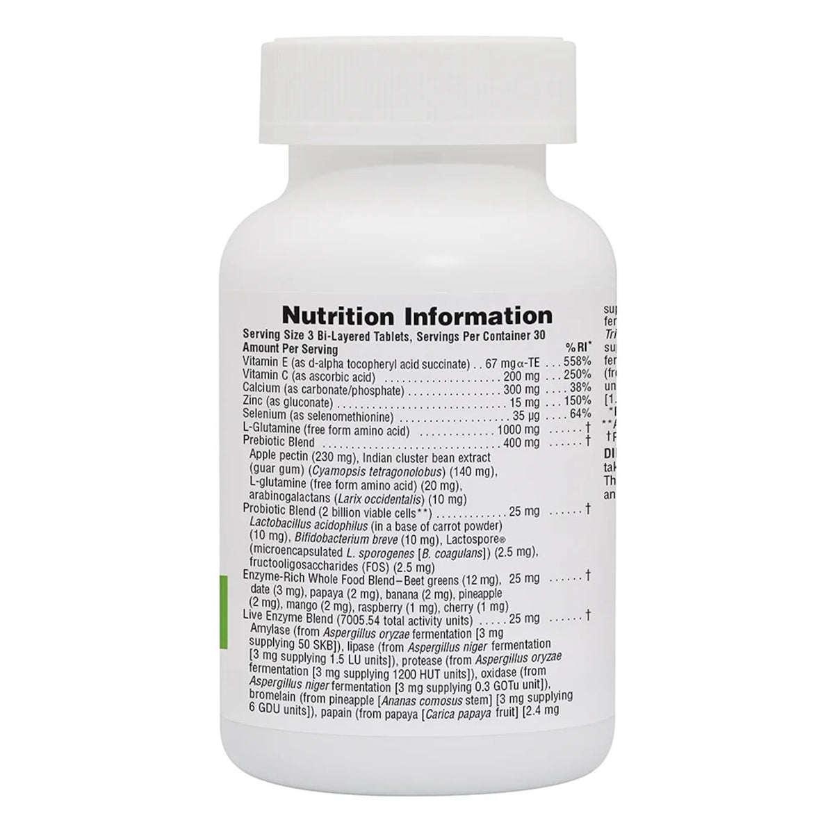 NaturesPlus GI Natural Total daily Wellness 90 comprimés bi-couches côté