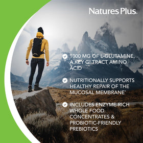 NaturesPlus GI Natural Total daily Wellness comprimés bi-couches en gros plan