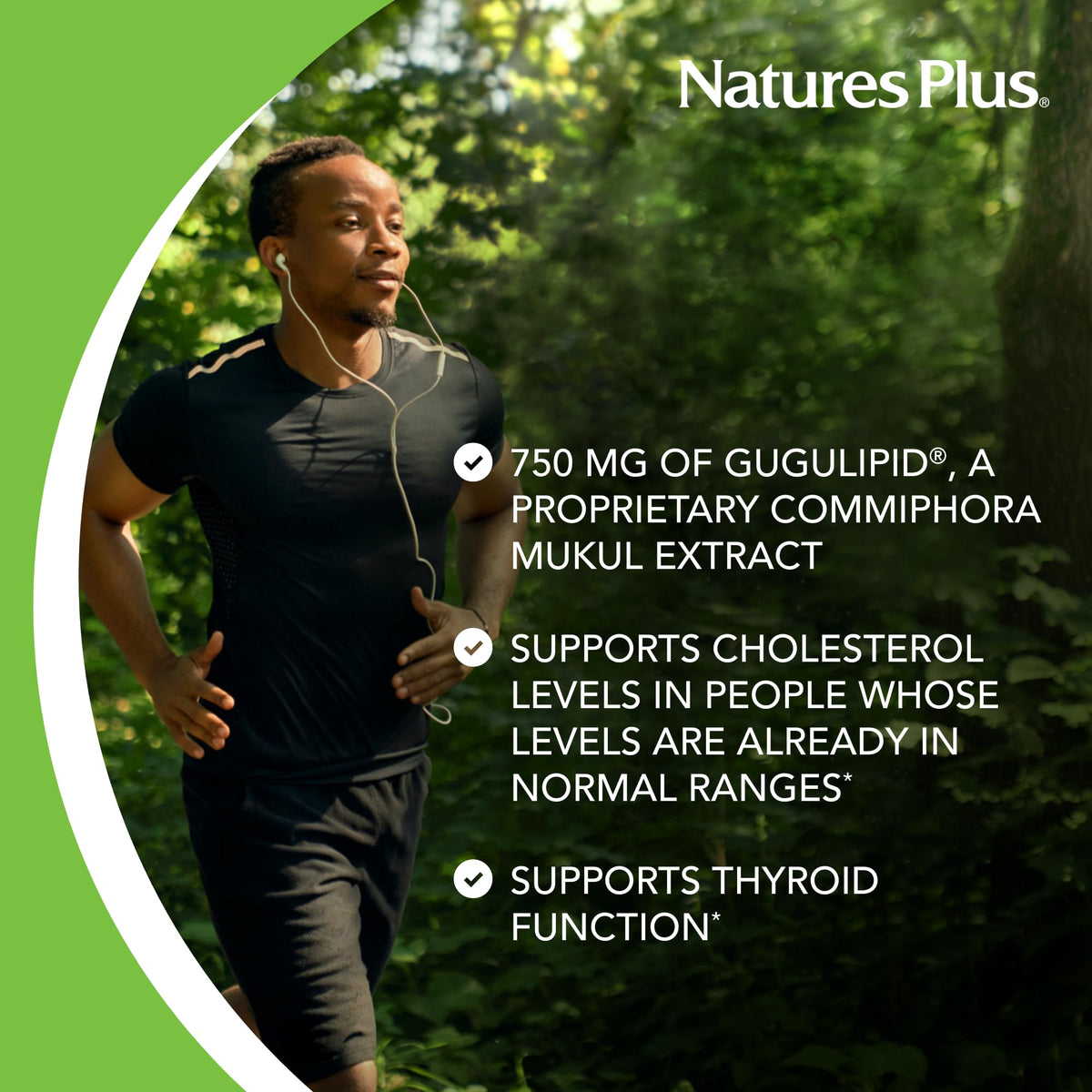 NaturesPlus Gugulipid 750 mg étiquette des ingrédients