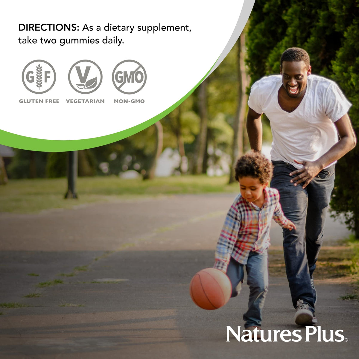 NaturesPlus Gummies Curcuma, arrière de l'emballage