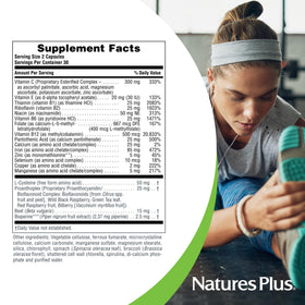 NaturesPlus Hema-Plex Fer 60 Capsules, présentation avec verre d'eau