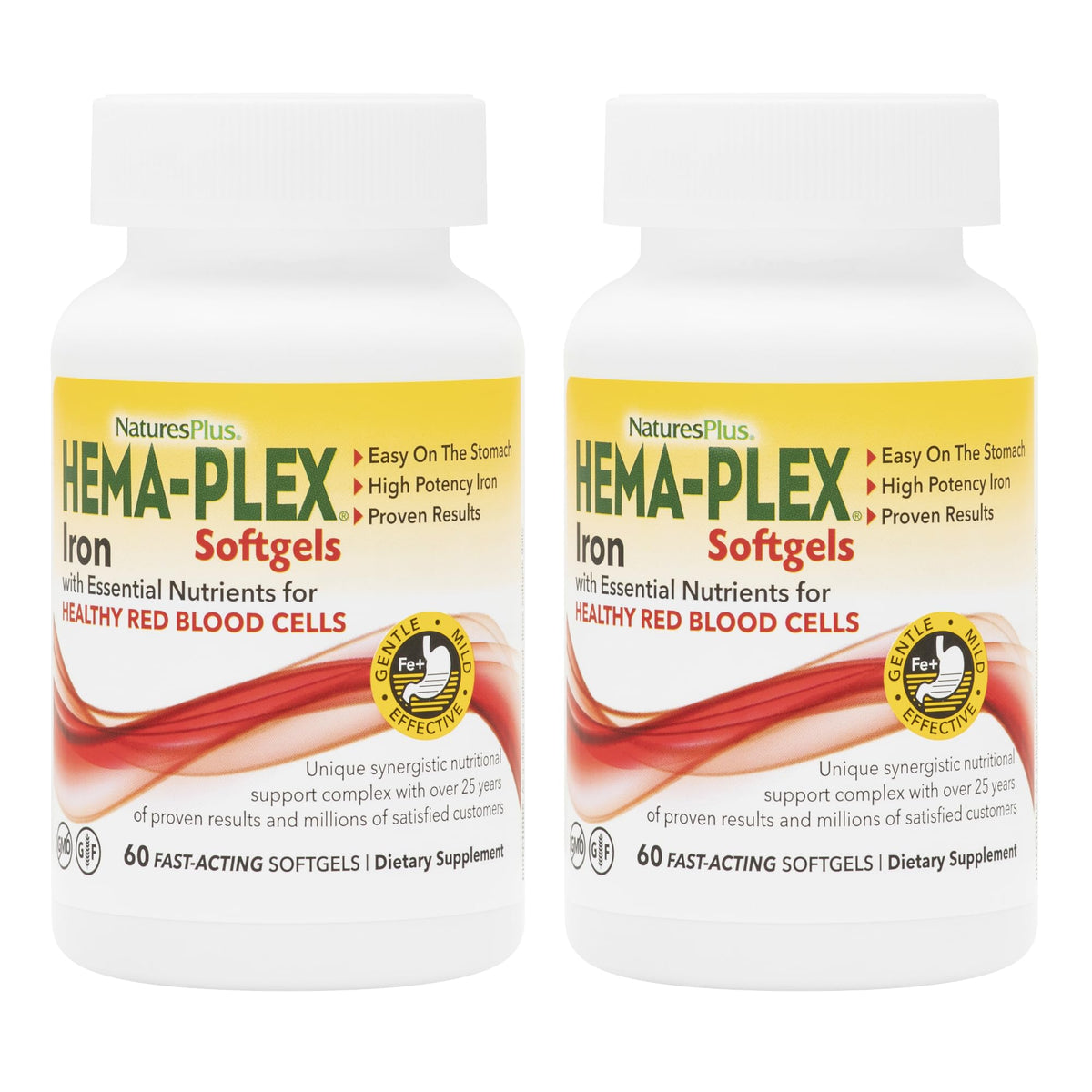 NaturesPlus Hema-Plex Fer 60 gélules végétales avec emballage