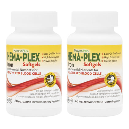 NaturesPlus Hema-Plex Fer 60 gélules végétales avec emballage