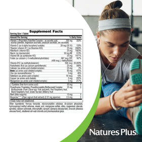 NaturesPlus Hema-Plex Fer 85 mg comprimés sur une surface blanche