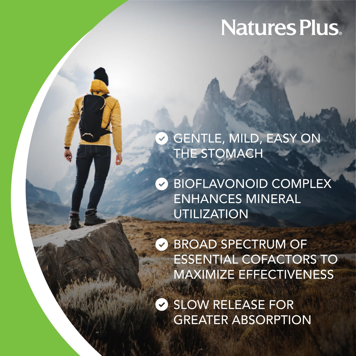 NaturesPlus Hema-Plex Fer comprimés sur un fond neutre