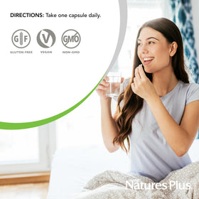 NaturesPlus Her Journey Multivitamine Femme 30 Comprimés, vue arrière