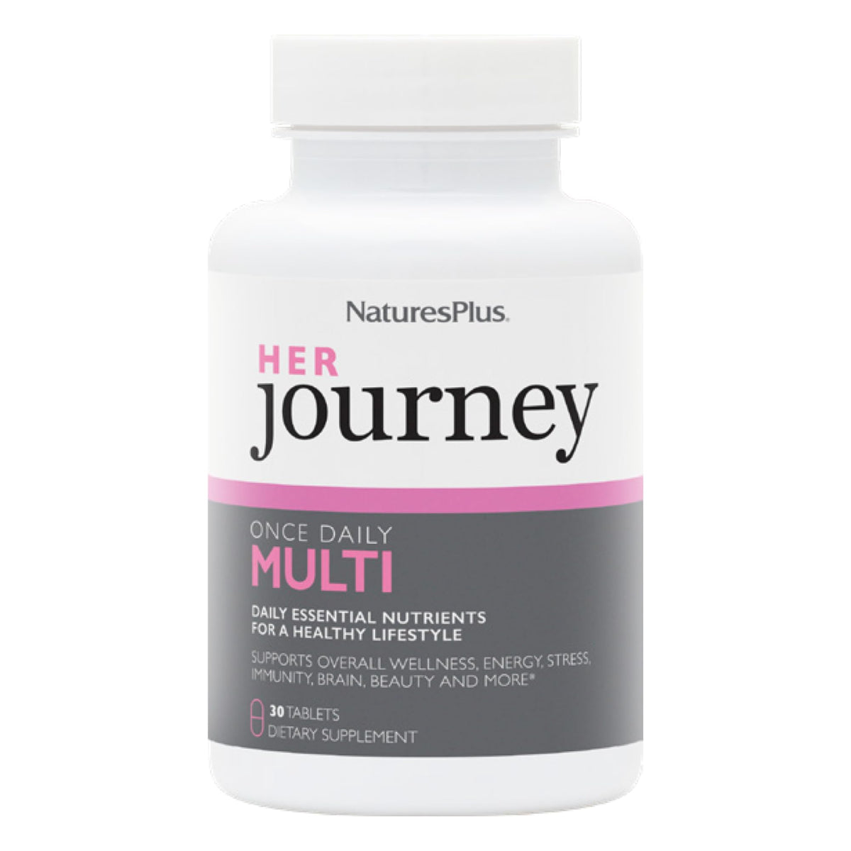 NaturesPlus Her Journey Multivitamine Femme 30 Comprimés, vue de face