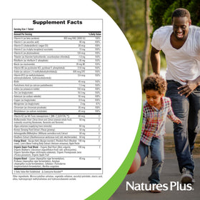 NaturesPlus His Journey comprimés avec une main tenant le flacon