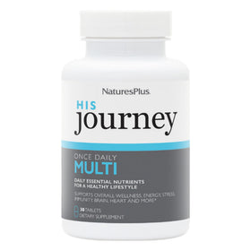NaturesPlus His Journey multivitamine masculin 30 comprimés vue de face