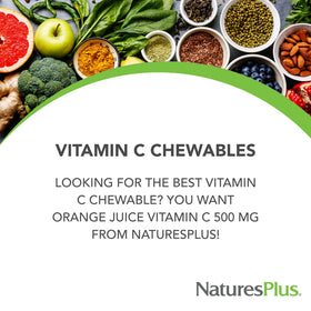 NaturesPlus Jus d'Orange comprimés à mâcher sur une table