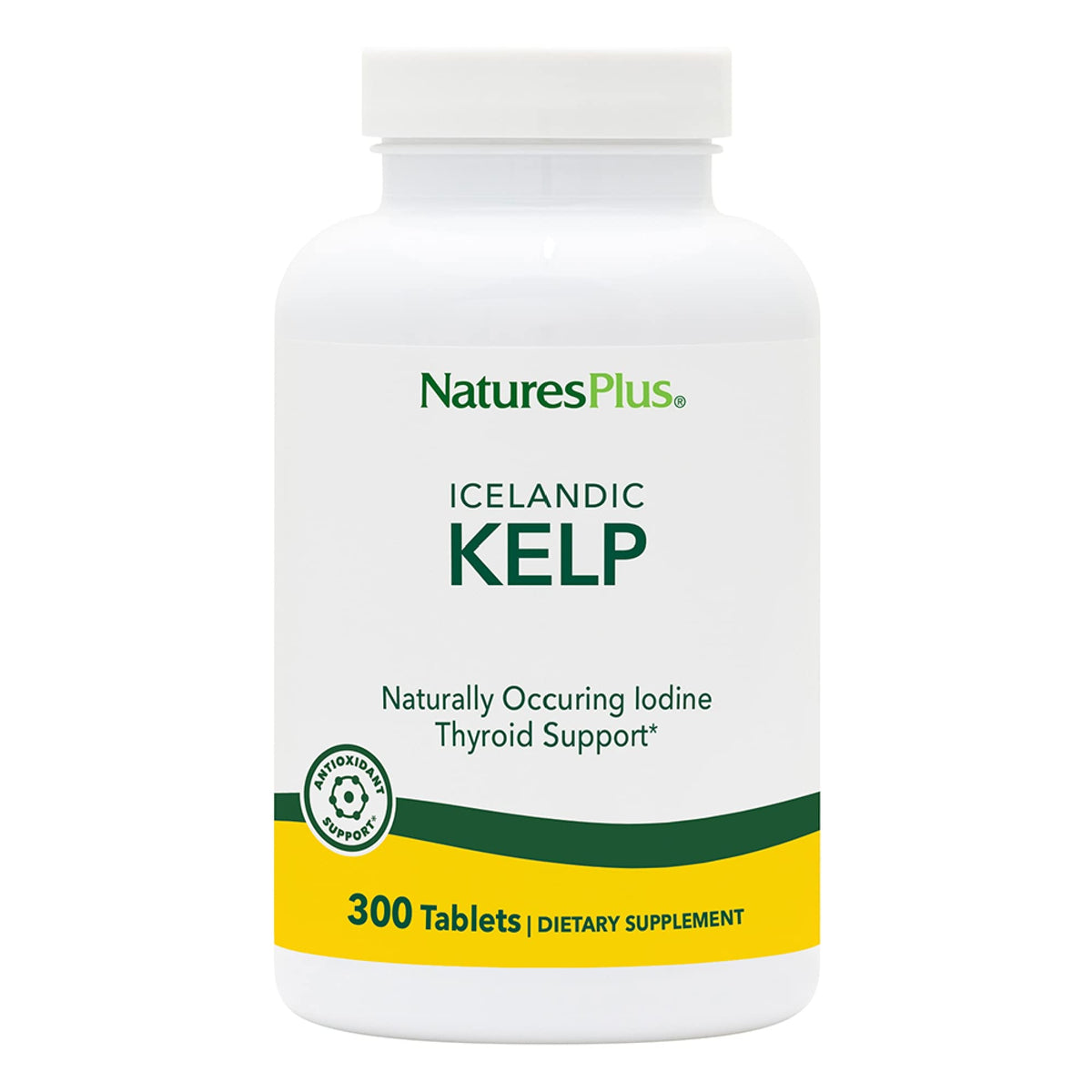 NaturesPlus Kelp 300 Tablettes vue de face avec emballage