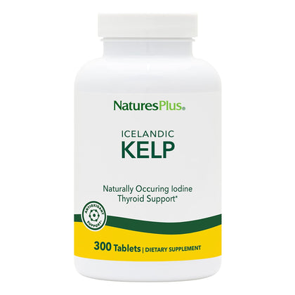 NaturesPlus Kelp 300 Tablettes vue de face avec emballage