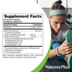 NaturesPlus Lecithine de Jaune d'Oeuf 600 mg capsules close-up