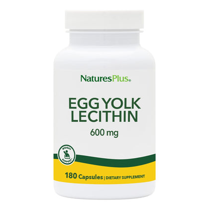 NaturesPlus Lecithine de Jaune d'Oeuf 600 mg capsules front view