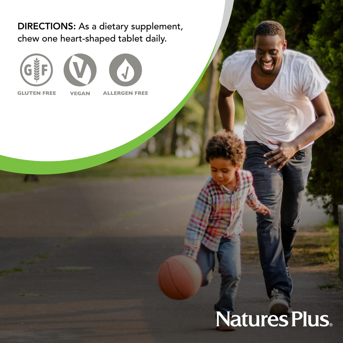 NaturesPlus Love Buffs comprimés à mâcher avec un fond coloré