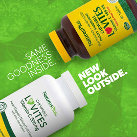 NaturesPlus Lovites comprimés à mâcher, vue arrière du packaging