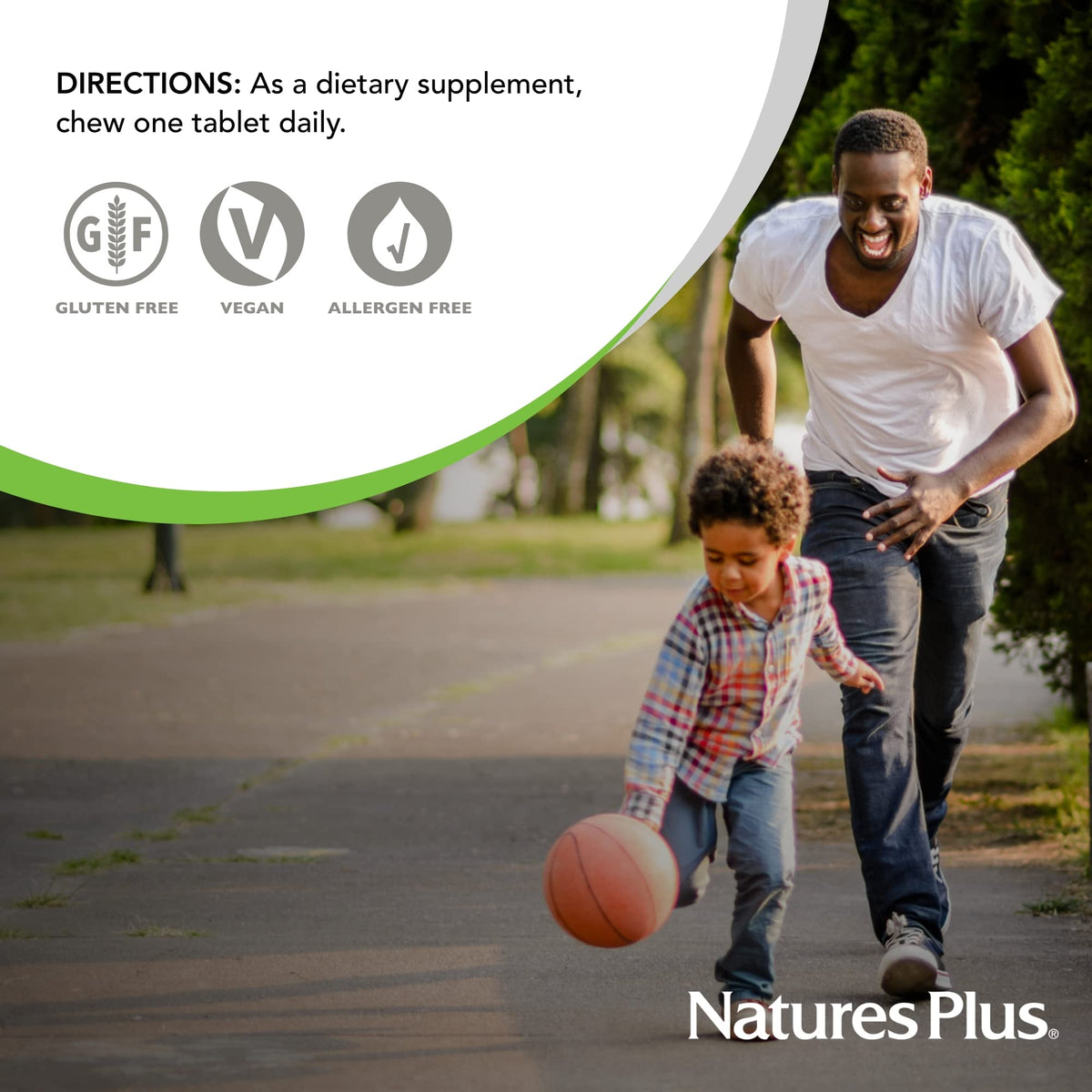 NaturesPlus Lovites comprimés à mâcher, vue de côté du packaging