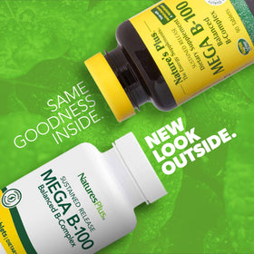 NaturesPlus Mega B-100 Complex étiquette avec ingrédients