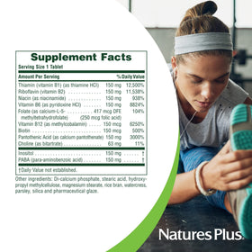 NaturesPlus Mega B-150 Complex, vue de côté du flacon
