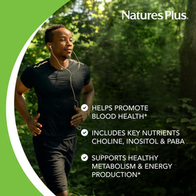 NaturesPlus Mega B-150 comprimés sur fond blanc