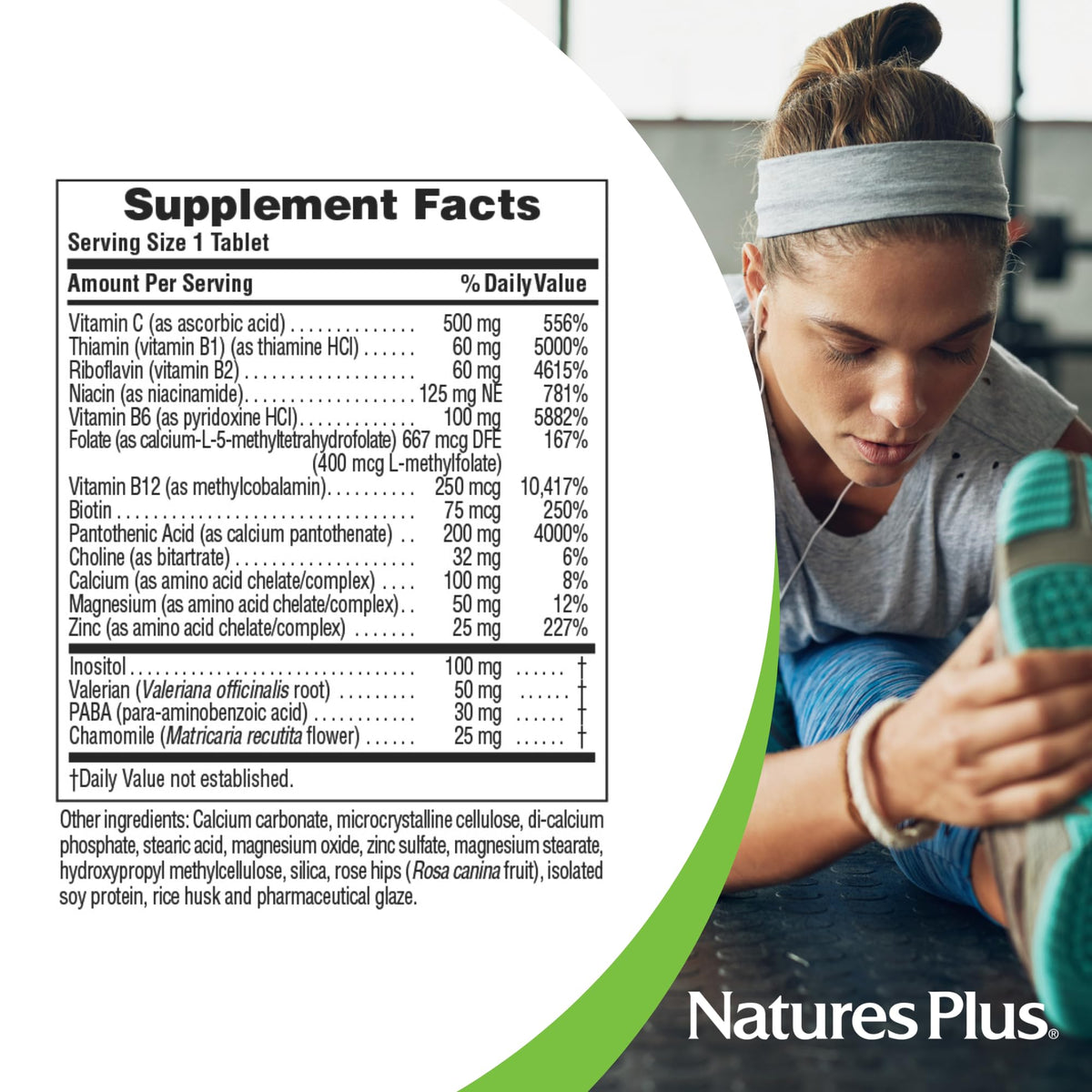 NaturesPlus Mega-Stress Complex avec ingrédients naturels