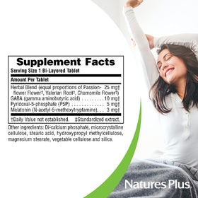 NaturesPlus Melatonine 3 mg ingrédients naturels
