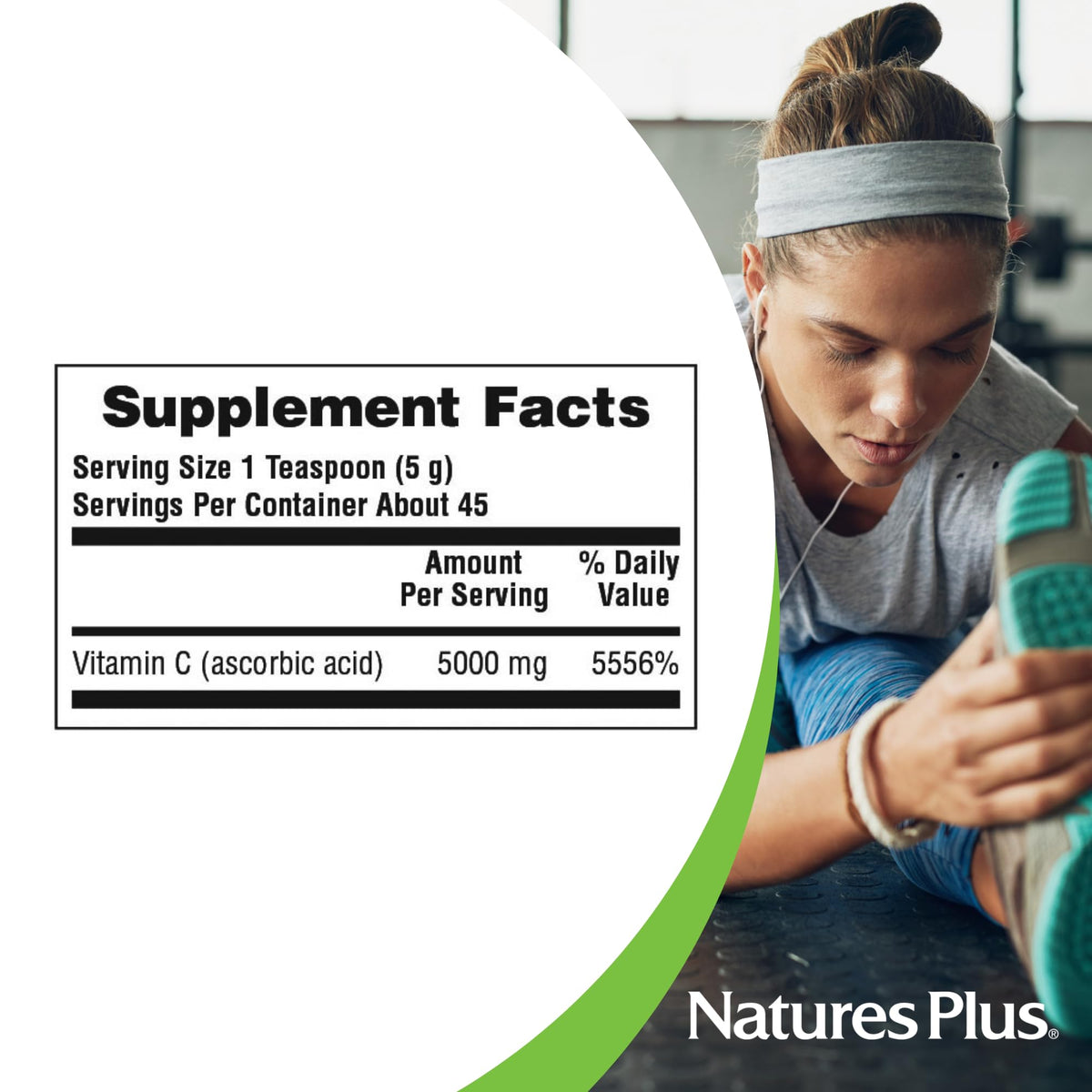 NaturesPlus Micro-Crystals de Vitamine C 227 g en contexte de cuisine